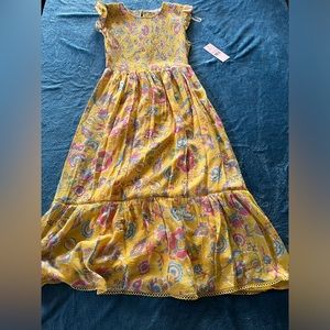 Beautiful Nanette Lepore  Floral Mango Mojito Smocked Dress NWT 10 MSRP $128
